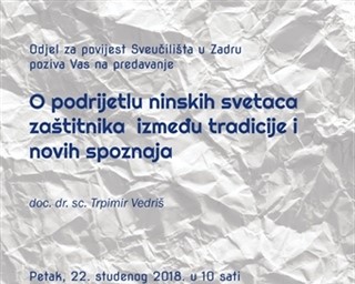 Gostujuće predavanje „O podrijetlu ninskih svetaca zaštitnika između tradicije i novih spoznaja“